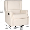image:imageFlash Furniture Omma Swivel Glider Rocking Recliner Manual Wingback Recliner with 360 Degree Swivel for Living Room Bedroom or Nursery Upholstered Dark GrayCream