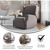 image:imageFlash Furniture Omma Swivel Glider Rocking Recliner Manual Wingback Recliner with 360 Degree Swivel for Living Room Bedroom or Nursery Upholstered Dark GrayDark Gray