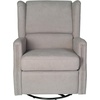 image:imageFlash Furniture Omma Swivel Glider Rocking Recliner Manual Wingback Recliner with 360 Degree Swivel for Living Room Bedroom or Nursery Upholstered Dark GrayLight Gray