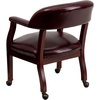 image:imageFlash Furniture Oxblood Vinyl Luxurious Conference Chair with Accent Nail Trim and Casters