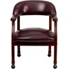 image:imageFlash Furniture Oxblood Vinyl Luxurious Conference Chair with Accent Nail Trim and Casters