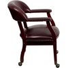 image:imageFlash Furniture Oxblood Vinyl Luxurious Conference Chair with Accent Nail Trim and Casters