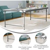 image:imageFlash Furniture Paige 493 Classroom Activity Table for School and Home HeavyDuty Rectangular Plastic Activity Table for Kids WhiteGranite Gray