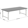 image:imageFlash Furniture Paige 493 Classroom Activity Table for School and Home HeavyDuty Rectangular Plastic Activity Table for Kids WhiteGranite Gray