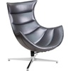 image:imageFlash Furniture Pasithea Black LeatherSoft Swivel Cocoon ChairBlack
