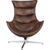 image:imageFlash Furniture Pasithea Black LeatherSoft Swivel Cocoon ChairBomber Jacket