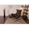 image:imageFlash Furniture Pasithea Black LeatherSoft Swivel Cocoon ChairBomber Jacket