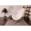 image:imageFlash Furniture Pasithea Black LeatherSoft Swivel Cocoon ChairCreamy White