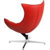 image:imageFlash Furniture Pasithea Black LeatherSoft Swivel Cocoon ChairRed
