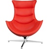 image:imageFlash Furniture Pasithea Black LeatherSoft Swivel Cocoon ChairRed