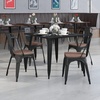 image:imageFlash Furniture Perry Metal Stackable Chair with Wood Seat 1 Pack BlackBlack