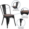 image:imageFlash Furniture Perry Metal Stackable Chair with Wood Seat 1 Pack BlackBlack