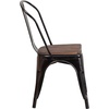 image:imageFlash Furniture Perry Metal Stackable Chair with Wood Seat 1 Pack BlackBlackantique Gold