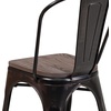 image:imageFlash Furniture Perry Metal Stackable Chair with Wood Seat 1 Pack BlackBlackantique Gold