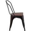 image:imageFlash Furniture Perry Metal Stackable Chair with Wood Seat 1 Pack BlackBlackantique Gold
