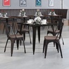 image:imageFlash Furniture Perry Metal Stackable Chair with Wood Seat 1 Pack BlackBlackantique Gold