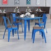 image:imageFlash Furniture Perry Metal Stackable Chair with Wood Seat 1 Pack BlackBlue