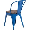 image:imageFlash Furniture Perry Metal Stackable Chair with Wood Seat 1 Pack BlackBlue
