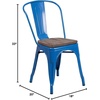 image:imageFlash Furniture Perry Metal Stackable Chair with Wood Seat 1 Pack BlackBlue