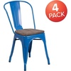 image:imageFlash Furniture Perry Metal Stackable Chair with Wood Seat 1 Pack BlackBlue
