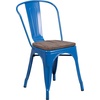 image:imageFlash Furniture Perry Metal Stackable Chair with Wood Seat 1 Pack BlackBlue