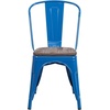 image:imageFlash Furniture Perry Metal Stackable Chair with Wood Seat 1 Pack BlackBlue