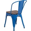image:imageFlash Furniture Perry Metal Stackable Chair with Wood Seat 1 Pack BlackBlue