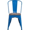 image:imageFlash Furniture Perry Metal Stackable Chair with Wood Seat 1 Pack BlackBlue