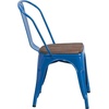 image:imageFlash Furniture Perry Metal Stackable Chair with Wood Seat 1 Pack BlackBlue