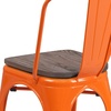 image:imageFlash Furniture Perry Metal Stackable Chair with Wood Seat 1 Pack BlackOrange