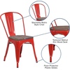 image:imageFlash Furniture Perry Metal Stackable Chair with Wood Seat 1 Pack BlackRed