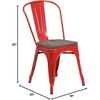 image:imageFlash Furniture Perry Metal Stackable Chair with Wood Seat 1 Pack BlackRed