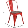 image:imageFlash Furniture Perry Metal Stackable Chair with Wood Seat 1 Pack BlackRed
