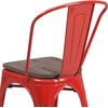 image:imageFlash Furniture Perry Metal Stackable Chair with Wood Seat 1 Pack BlackRed