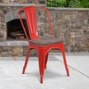 image:imageFlash Furniture Perry Metal Stackable Chair with Wood Seat 1 Pack BlackRed