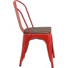 image:imageFlash Furniture Perry Metal Stackable Chair with Wood Seat 1 Pack BlackRed