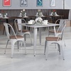 image:imageFlash Furniture Perry Metal Stackable Chair with Wood Seat 1 Pack BlackSilver