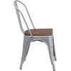 image:imageFlash Furniture Perry Metal Stackable Chair with Wood Seat 1 Pack BlackSilver
