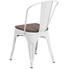 image:imageFlash Furniture Perry Metal Stackable Chair with Wood Seat 1 Pack BlackWhite