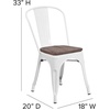 image:imageFlash Furniture Perry Metal Stackable Chair with Wood Seat 1 Pack BlackWhite