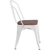 image:imageFlash Furniture Perry Metal Stackable Chair with Wood Seat 1 Pack BlackWhite