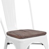 image:imageFlash Furniture Perry Metal Stackable Chair with Wood Seat 1 Pack BlackWhite