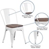 image:imageFlash Furniture Perry Metal Stackable Chair with Wood Seat 1 Pack BlackWhite