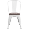 image:imageFlash Furniture Perry Metal Stackable Chair with Wood Seat 1 Pack BlackWhite