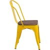 image:imageFlash Furniture Perry Metal Stackable Chair with Wood Seat 1 Pack BlackYellow