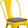 image:imageFlash Furniture Perry Metal Stackable Chair with Wood Seat 1 Pack BlackYellow