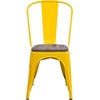 image:imageFlash Furniture Perry Metal Stackable Chair with Wood Seat 1 Pack BlackYellow