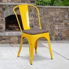image:imageFlash Furniture Perry Metal Stackable Chair with Wood Seat 1 Pack BlackYellow