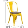 image:imageFlash Furniture Perry Metal Stackable Chair with Wood Seat 1 Pack BlackYellow