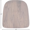 image:imageFlash Furniture Perry Rustic Walnut Wood Seat for Colorful Metal ChairsSet of 1